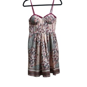 Band of Gypsies Multicolor Printed Midi Dress